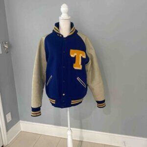 Vintage Wool and Leather Letterman Varsity Jacket